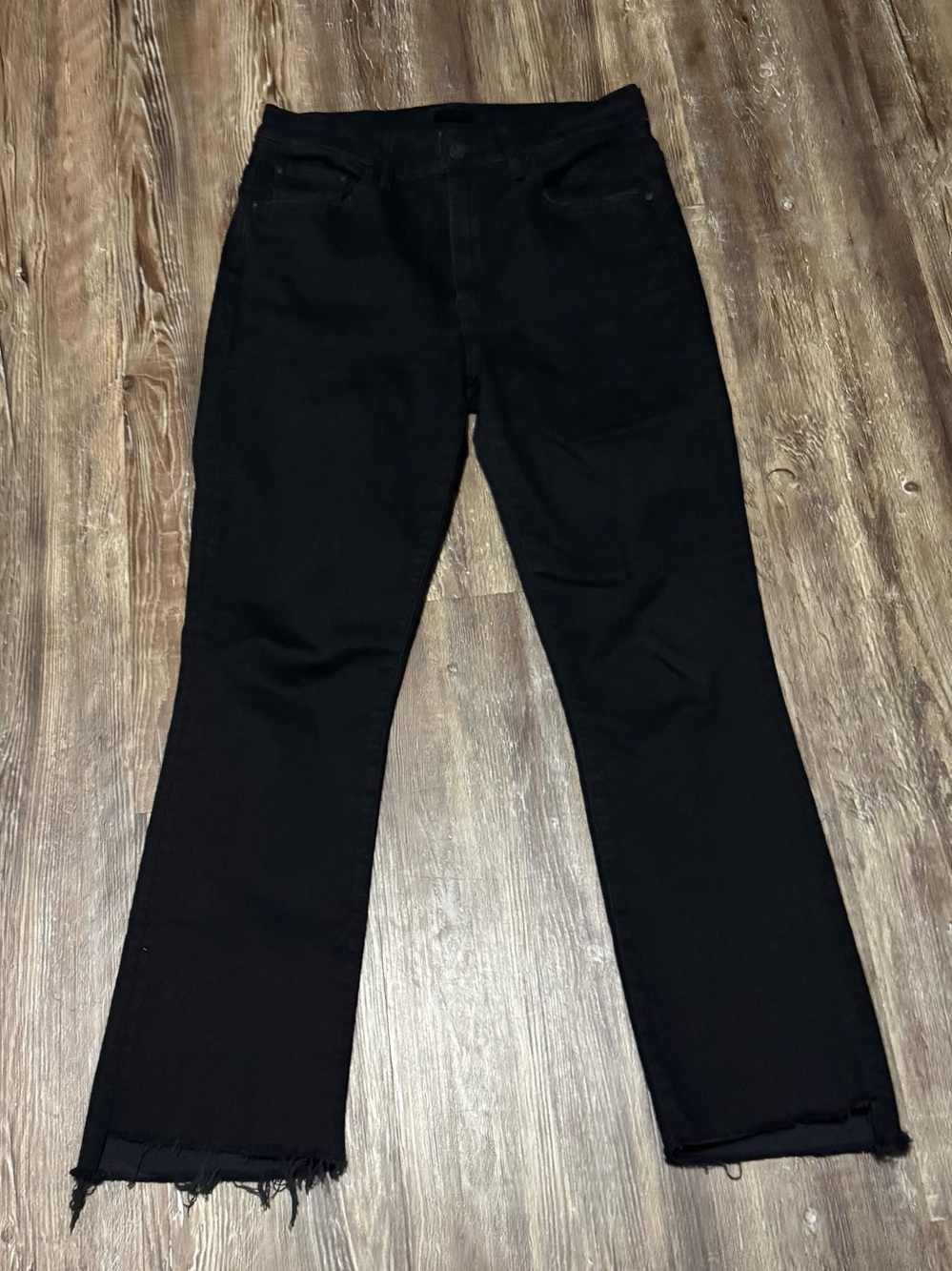 Mother The Insider Crop Step Fray Jeans Women's 29 High Rise in Not Guilty Wash